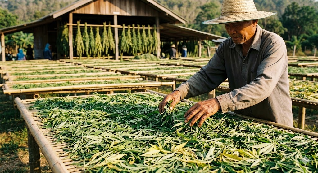 ตากกัญชง